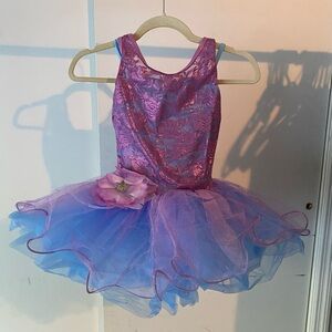 Curtain Call Blooming Jewel Purple & Blue Floral Tutu Dance Costume